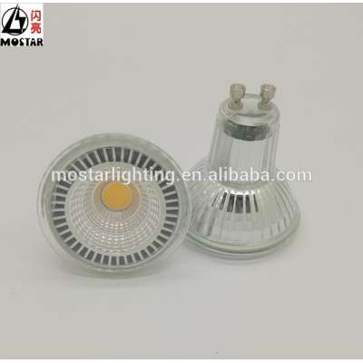 dimmable GU10 5w glass gu10 cob spotlight 5W dimmable gu10 5W gu10 dimmable bulb