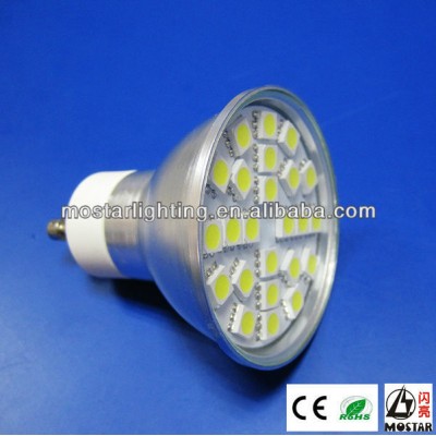 21 smd 5050 led gu10 GU 10 LED Spotlight 24smd Aluminum CE&Rohs led gu10 2700k