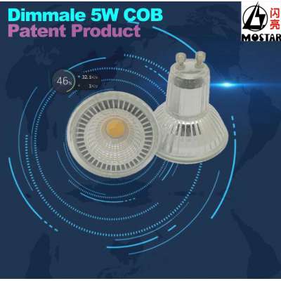 GU10 5W COB spotlight  AC/DC110-130/220-240V 450lumens 5W LED lamps